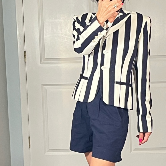 Mark Eisen 100% Cotton Vintage cropped jacket size 2 - Picture 3 of 16